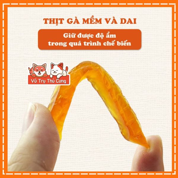 Snack cho Chó dạng Thanh Gà sấy dẻo DoggyMan 80g