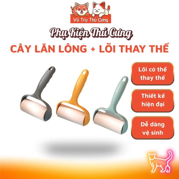 Cây Lăn Lông Chó Mèo, Lăn Bụi Quần Áo Tiện Lợi Size 16cm