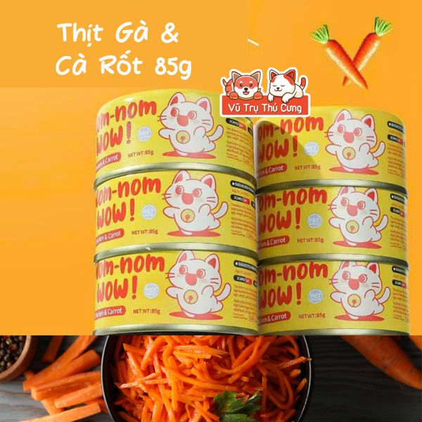 Pate Cho Mèo NomNom Wow Từ Thịt Gà & Rau Củ 85g2