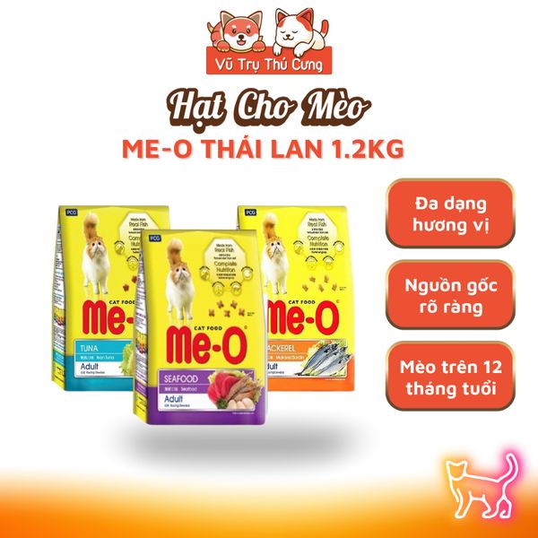 Thức Ăn Hạt Cho Mèo Me-O Đến Từ Thái Lan Nhiều Hương Vị, Giàu Dinh Dưỡng