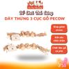 Đồ Chơi Cho Chó Dây Thừng 3 Cục Gỗ Pecow Gỗ Cà Phê Tự Nhiên