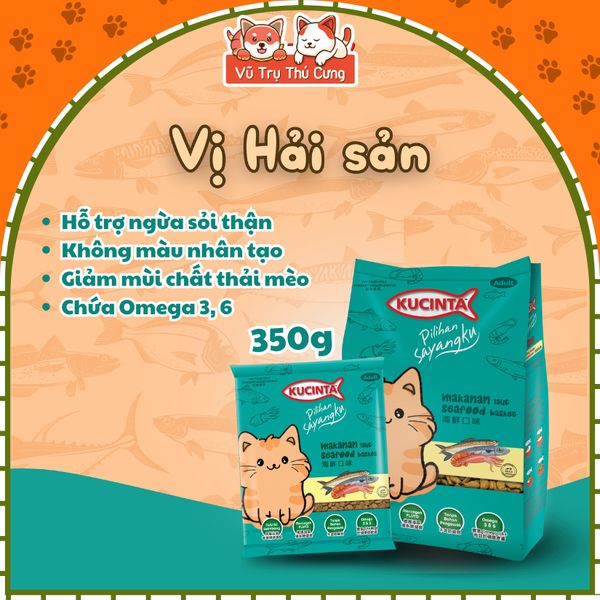 Thức Ăn Hạt Cho Mèo Kucinta Thái Lan 1Kg