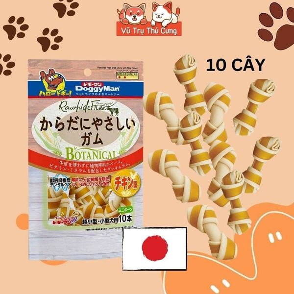 Snack cho Chó Dạng Xương Nơ DoggyMan Nhật Bản 10 cây
