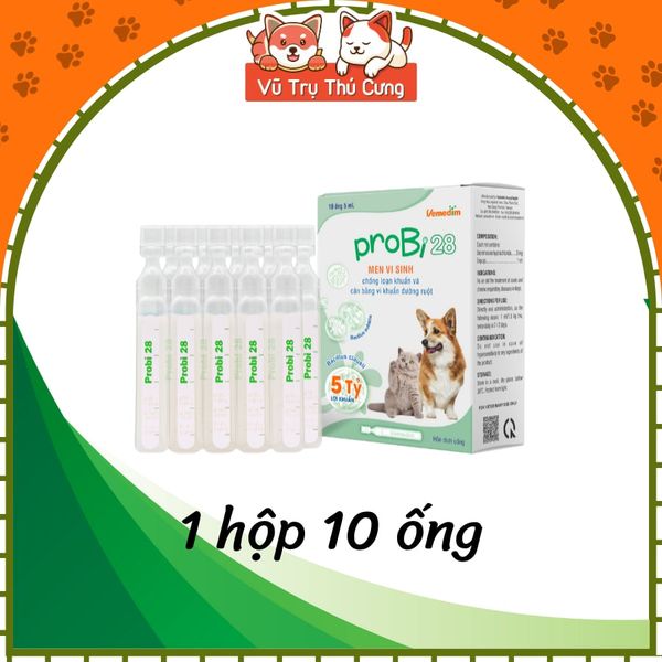 Men Vi Sinh Vemedim Cho Chó Mèo Probi 28 , Tăng Cường Hấp Thu Dinh Dưỡng 5ml