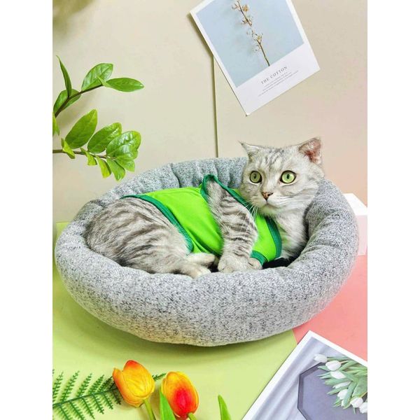 Nệm Nhung Tròn Cho Chó Mèo Đường Kính 40cm