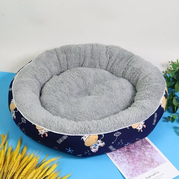 Nệm Ngủ Cho Chó Mèo Chất Liệu Nhung Êm Ái, Họa Tiết Đáng Yêu 50cm