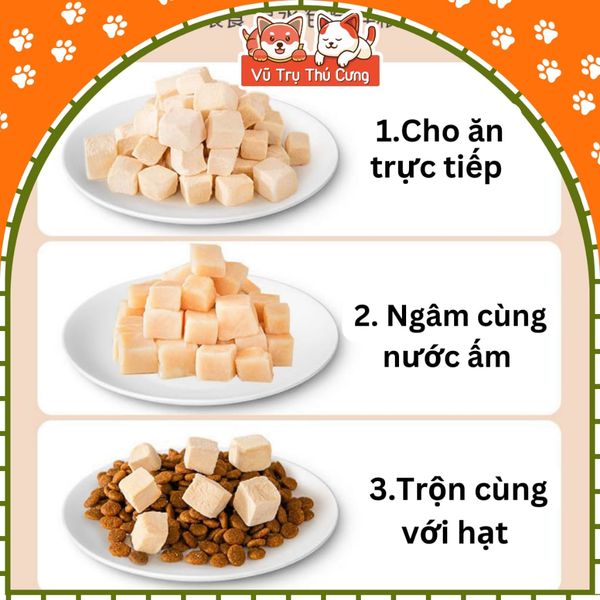 Ức Gà Viên Sấy Lạnh Cho Chó Mèo CATSDO 500g