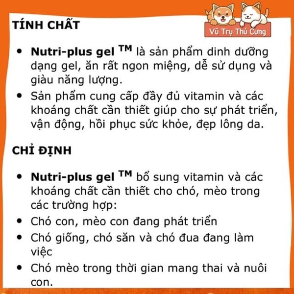 Gel Dinh Dưỡng Cho Chó Mèo Nutri Plus Virbac 120g