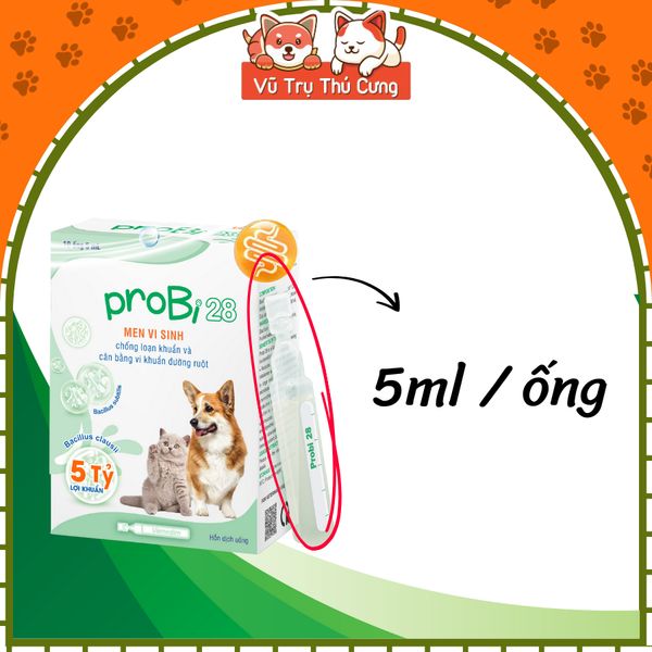 Men Vi Sinh Vemedim Cho Chó Mèo Probi 28 , Tăng Cường Hấp Thu Dinh Dưỡng 5ml