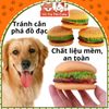 Đồ chơi gặm cho Chó bằng cao su hình bánh Hambuger