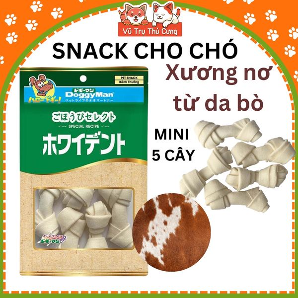 Xương Da Bò Cho Chó Bổ Sung Canxi DoggyMan ( 5 Nơ nhỏ )
