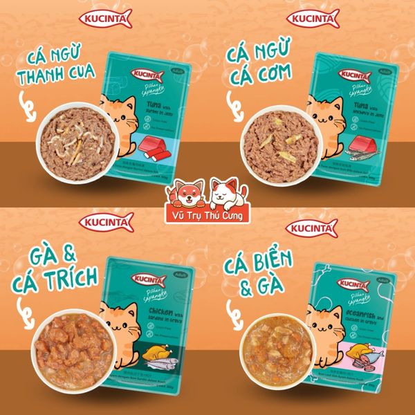 Pate Cho Mèo Kucinta Từ Thịt & Cá 80g