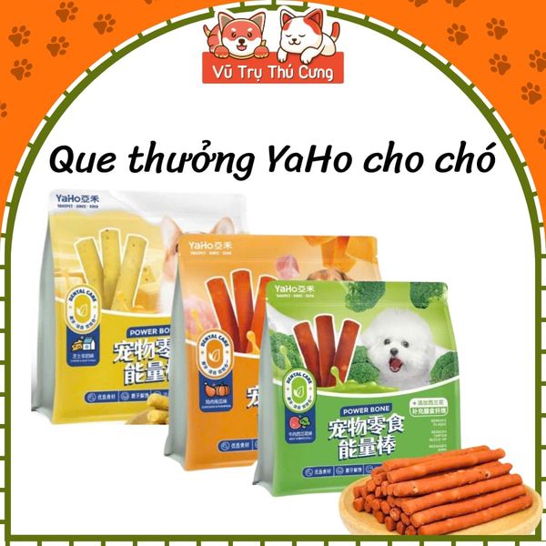 Que Thưởng Cho Chó Bổ Sung Thịt Và Rau Củ Yaho 330g