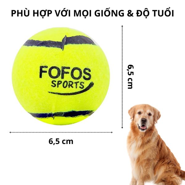Đồ chơi cho Chó gặm hình bóng Tenis FOFOS (1 Banh Lẻ)
