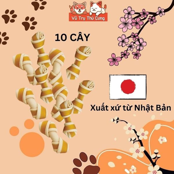 Snack cho Chó Dạng Xương Nơ DoggyMan Nhật Bản 10 cây