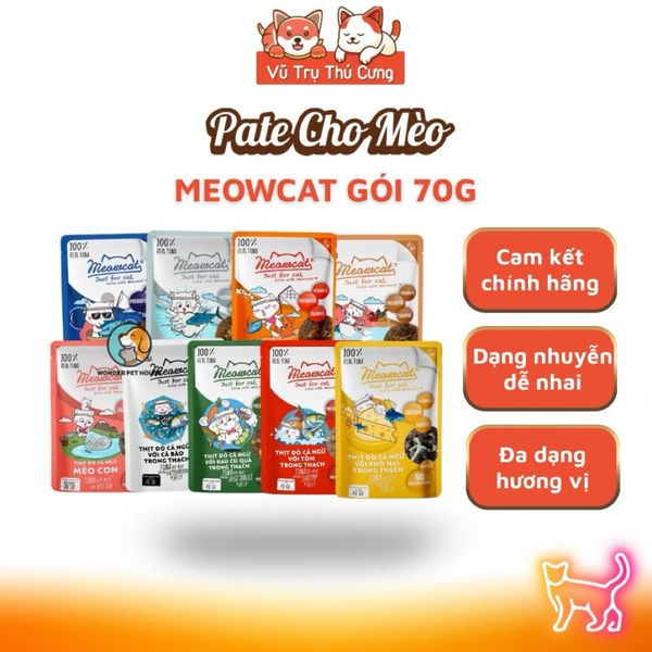 Pate Meowcat cho Mèo nhiều vị 70g