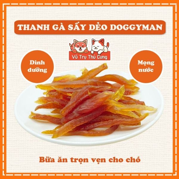 Snack cho Chó dạng Thanh Gà sấy dẻo DoggyMan 80g