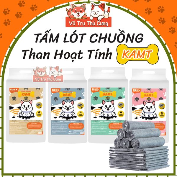 Tấm Lót Chuồng Cho Chó Mèo Chất Liệu Than Hoạt Tính Thấm Hút Tốt KAMT
