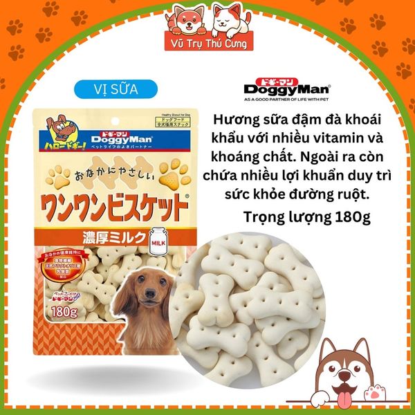 Bánh Quy Cho Chó DoggyMan Vị Rau củ & Vị Sữa