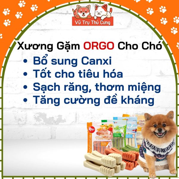 Bánh Xương Orgo/ Fonti Cho Chó Bổ Sung Canxi & Sạch Răng