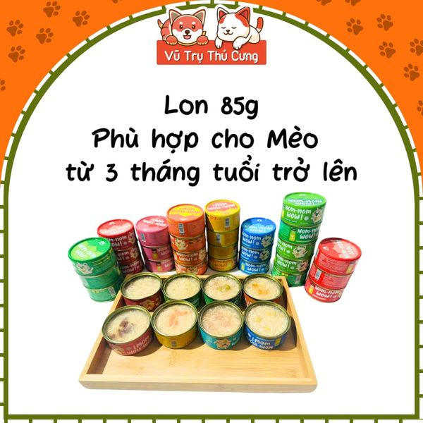 Pate Cho Mèo NomNom Wow Từ Thịt Gà & Rau Củ 85g2