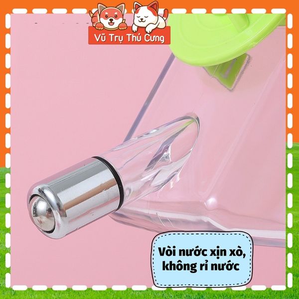 Bình Nước Gắn Chuồng Chó Mèo Tiện Lợi Dễ Vệ Sinh
