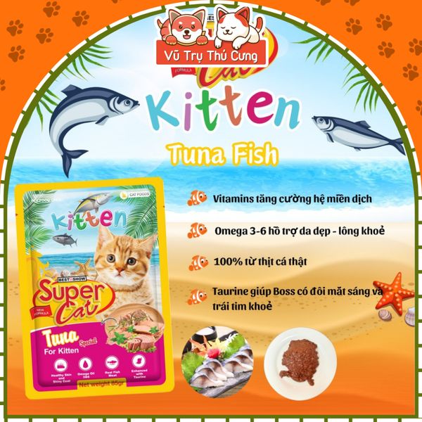 Gói Pate Cho Mèo Super Cat Đến Từ Thái Lan 85g