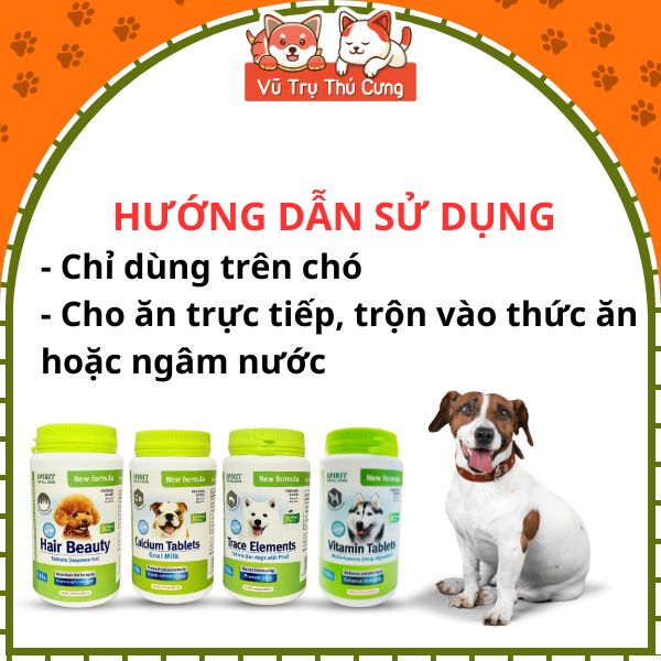 Viên Bổ Sung Dinh Dưỡng Cho Chó Spirit Hộp Nguyên2