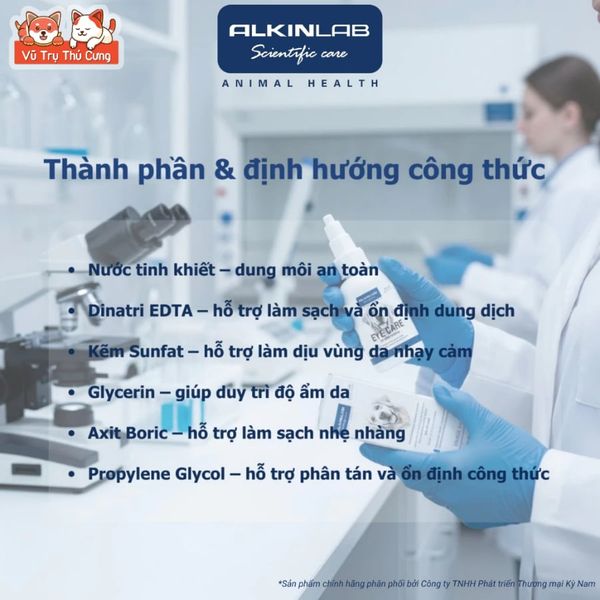 Dung Dịch Vệ Sinh Mắt Cho Chó Mèo Alkin Eye Care 50ml