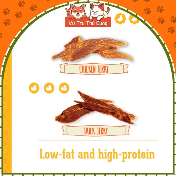 Snack Cho Chó Thịt Gà Vịt Sấy Pack'n Pride Giảm Stress Sạch Răng Miệng, Bảo Vệ Nướu 200g2