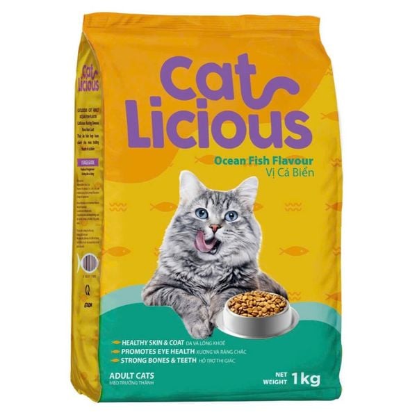 (1Kg) Thức Ăn Hạt Cho Mèo Trưởng Thành Vị Cá Biển Cat Licious