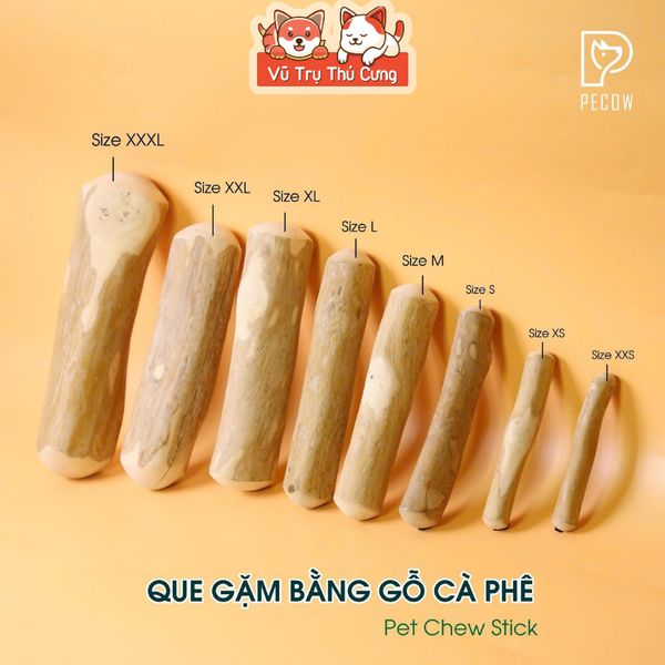 Đồ Chơi Cho Chó Thanh Gỗ Gặm Cà Phê Pecow