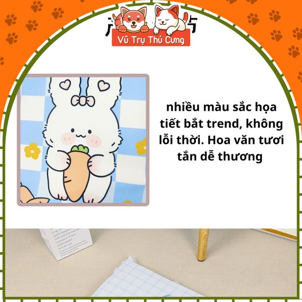 Nệm Ngủ Cho Chó Mèo Kèm Gối Họa Tiết Đáng Yêu