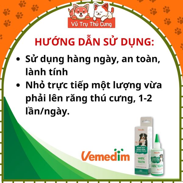 Dung Dịch Vệ Sinh Răng Miệng Cho Thú Cưng Vemedim 100ml2