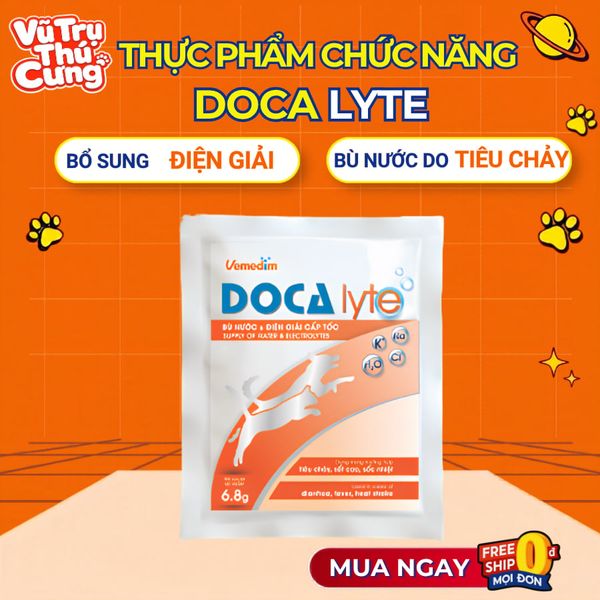Men Bù Nước Và Điện Giải Cho Chó Mèo Doca Lyte Gói 6,8g