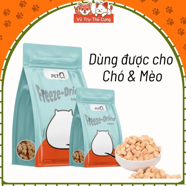 Cá Hồi Sấy Khô Cho Chó Mèo Mượt Lông PetQ 45g2
