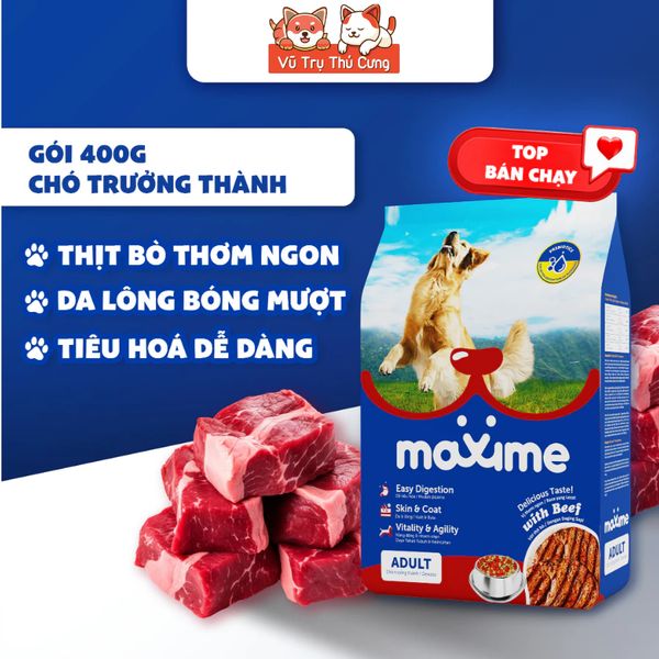 Thức Ăn Hạt Cho Chó Maxime Túi 1.5kg Tăng Cường Miễn Dịch