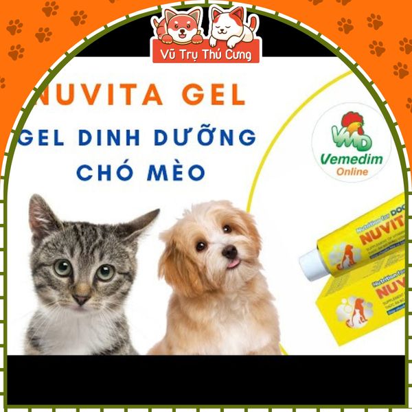 Gel Dinh Dưỡng Bổ Sung Vitamin Khoáng Chất Cho Chó Mèo Vemedim Nuvita Gel 120g