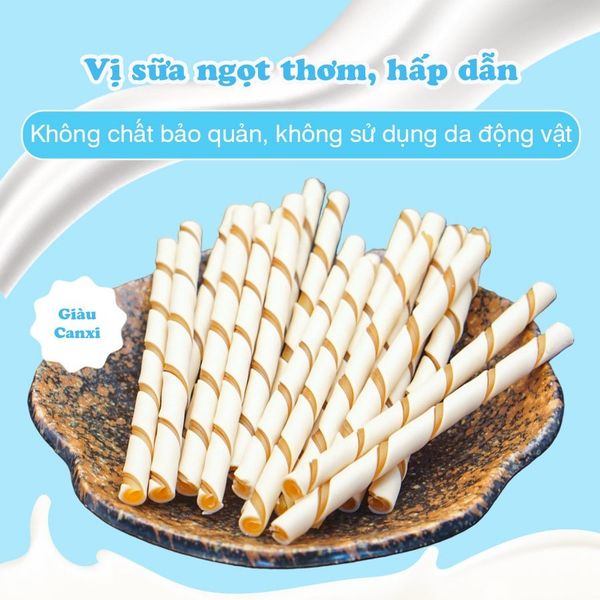 Snack Cho Chó Que Gặm Hương Sữa/Bò/Phô Mai DoggyMan 120g2