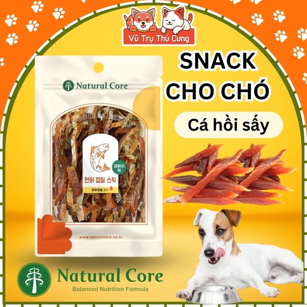 Snack cho chó Natural Core vị cá hồi sấy dinh dưỡng 45g