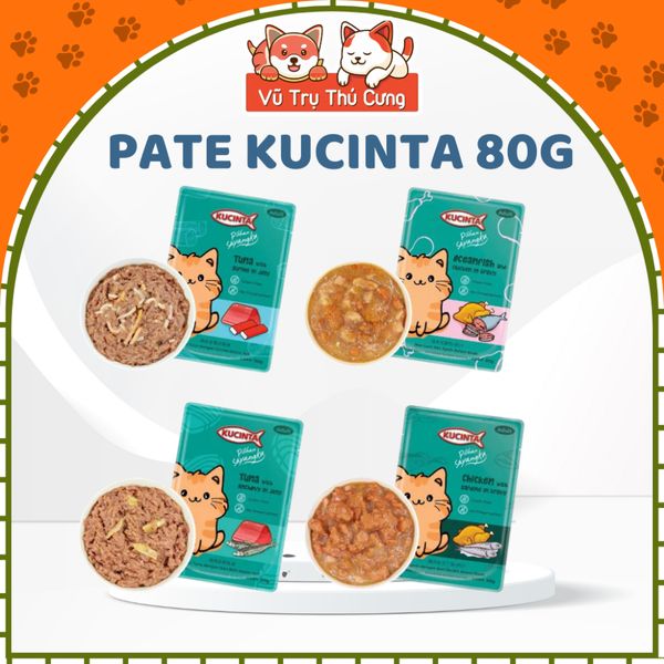 Pate Cho Mèo Kucinta Từ Thịt & Cá 80g