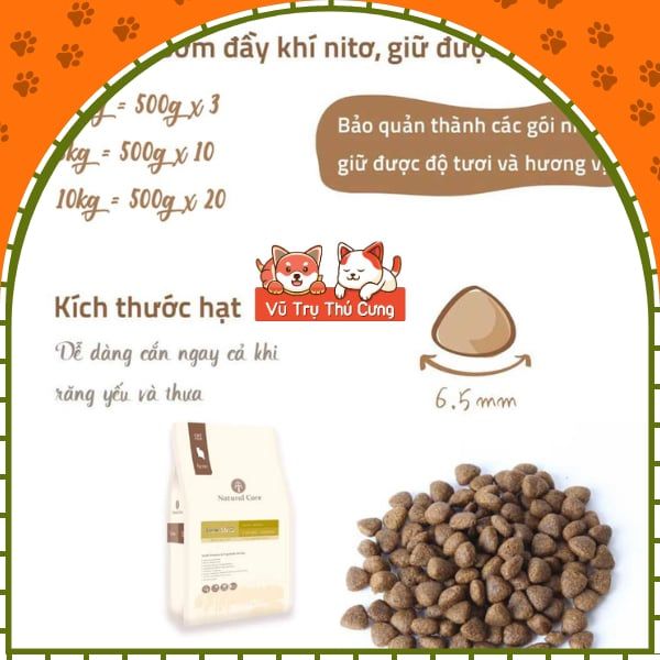 Hạt Cho Mèo Mọi Độ Tuổi Natural Core Bene C3 - 500g
