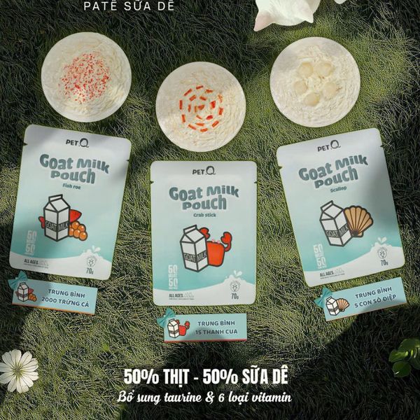 Pate Sữa Dê Cho Mèo Tốt Cho Tiêu Hóa PetQ 70g