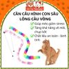 Đồ Chơi Cho Mèo Cần Câu Hình Con Sâu Lông Cầu Vồng Giúp Giảm Stress2
