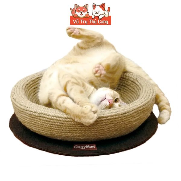 Bàn Cào Móng Cho Mèo Cattyman Kết Hợp Nôi Nằm Làm Bằng Dây Thừng