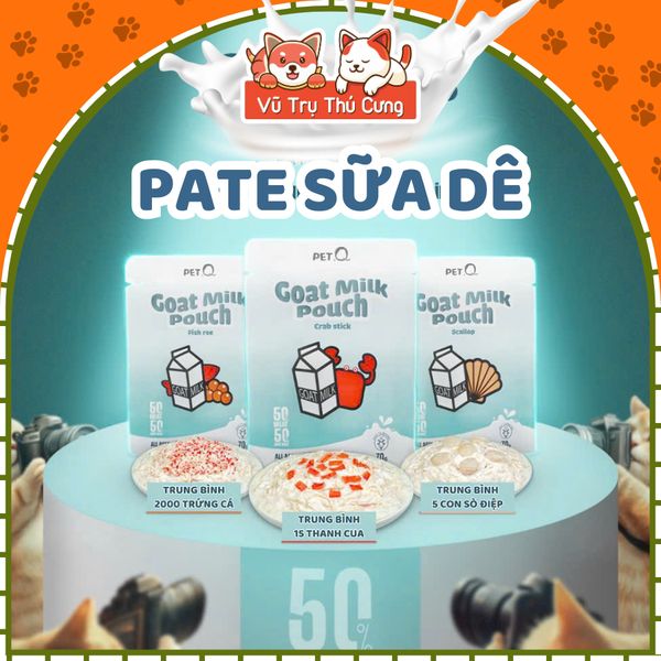 Pate Sữa Dê Cho Mèo Tốt Cho Tiêu Hóa PetQ 70g