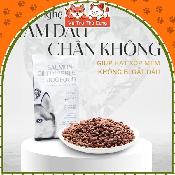 Thức Ăn Hạt Cho Chó Bổ Sung Dầu Cá Hồi King Pet