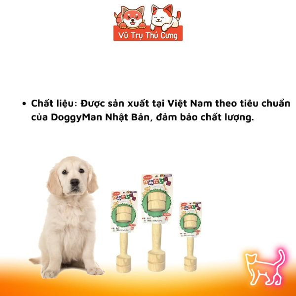 Đồ Chơi Xương Tạ Gỗ Cho Thú Cưng Gặm Sạch Răng DoggyMan