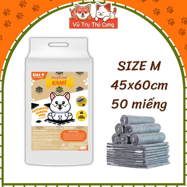 Tấm Lót Chuồng Cho Chó Mèo Chất Liệu Than Hoạt Tính Thấm Hút Tốt KAMT