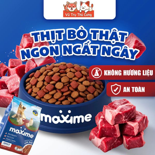 Thức Ăn Hạt Cho Chó Maxime Túi 1.5kg Tăng Cường Miễn Dịch